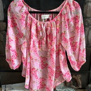 Abercrombie & Fitch Pink Floral Blouse